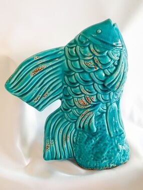 Benzara Ceramic Aqua Fish Figurine